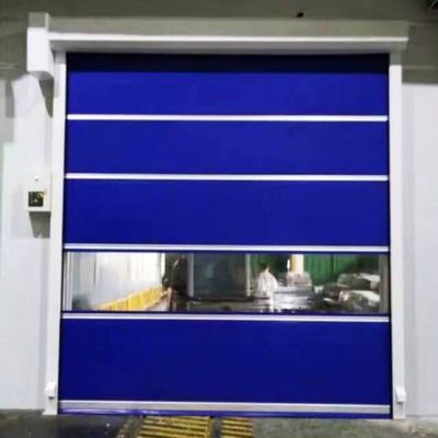 1.2mm PVC κουρτίνα υψηλής ταχύτητας πόρτες κλείστρας με ισχυρό άνεμο - μπάρα