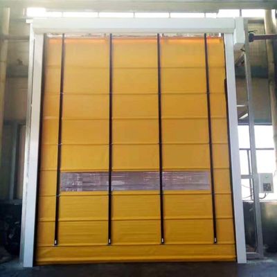Ανθεκτικός εξωτερικός χώρος άνεσης Μεγάλη ταχύτητα πόρτες κλείστρας Κίτρινη κουρτίνα PVC